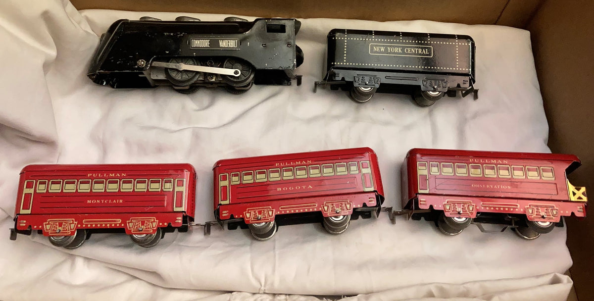 PreWar MARX O Gauge NY Central outlets Lines Commodore Vanderbilt Locomotive Engine Lot,