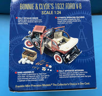 Diecast Model - Franklin Mint 1:24 Scale B11Z151 Bonnie & Clyde's Ford V-8