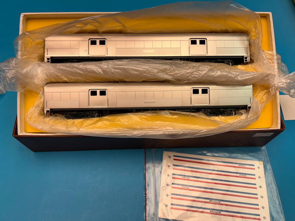 HO scale train - Samhongsa Amtrak Baggage Cars - 2 car set