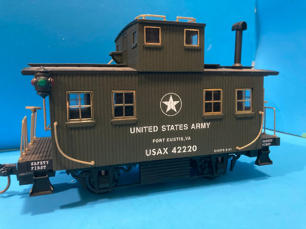 G scale train - Aristocraft ART-42220 US Army Bobber Caboose 1:29 scale