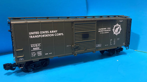 G scale train - Aristocraft ART-46031 US Army Steel Boxcar 1:29 scale