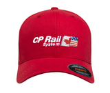 Railway Cap - CP Rail System Canada USA Flag logo - Flexfit Embroidered Cap