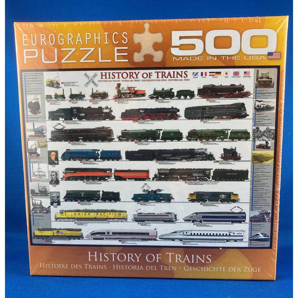 urographics History of Trains 500 piece puzzle