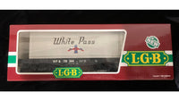 G scale train - LGB White Pass & Yukon Container on Flatcar 4085H