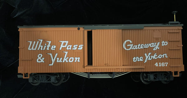 G scale train - LGB White Pass & Yukon Gateway Boxcar 4167H